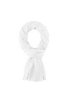 Allée du foulard - Cheche, Écharpe, Chale Premium - Blanc - 100% Coton - Taille 200 X 110 CM - Chèche Femme et Homme - Plus D