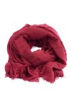 KARL LOVEN Femme - Foulard - Froissé - pashmina - écharpe - cache-col, Rouge Bordeaux, 1m90