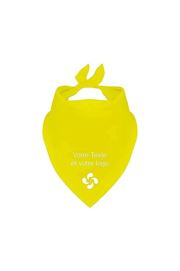 YONACREA - Foulard/Bandana - Special Féria - Personnalisable avec votre texte et Logo - Taille Adulte - ROSE FUSHIA