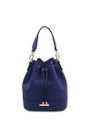 Tuscany Leather TLBag Sac secchiello pour Femme en Cuir Bleu foncé