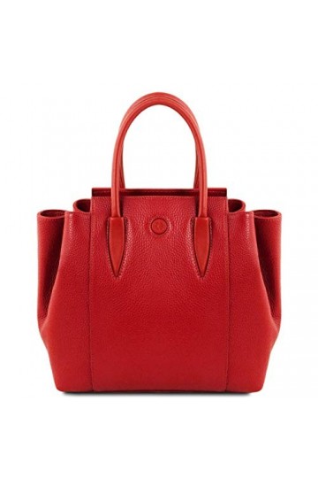 TUSCANY LEATHER Tulipan Sac à main en cuir Rouge Lipstick