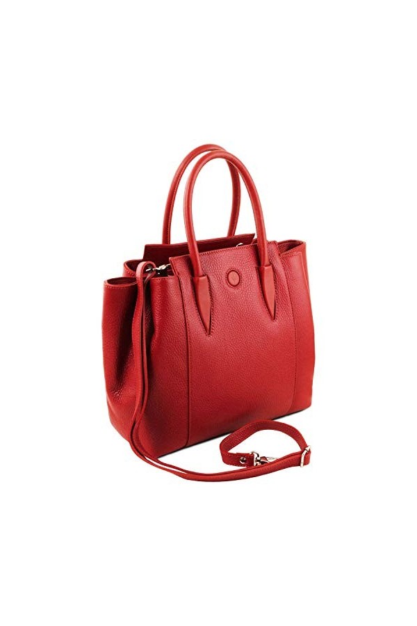 TUSCANY LEATHER Tulipan Sac à main en cuir Rouge Lipstick
