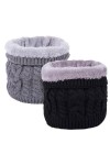 Unisex Cache-Cou Hiver Écharpe Tricot Chaud Snood Tricotée Tour de Cou Col Femme Foulard Cache-cou Outdoor Pour Cycliste Moto