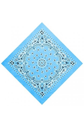 Bandana 100% Coton Foulard accessoire Bandeau cheveux Echarpe Mouchoirs Homme Femme Enfant