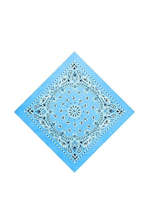 Bandana 100% Coton Foulard accessoire Bandeau cheveux Echarpe Mouchoirs Homme Femme Enfant