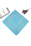 Bandana 100% Coton Foulard accessoire Bandeau cheveux Echarpe Mouchoirs Homme Femme Enfant