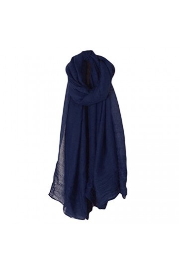 Lunji Echarpe Femme Moelleux - Foulard/Châle/Etoles/Hijab Marine 
