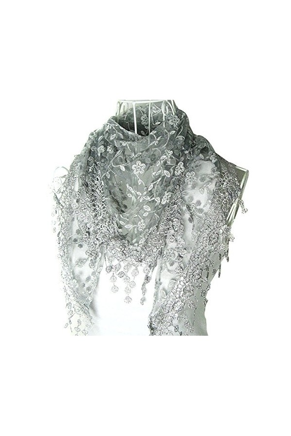 Filles Dentelle Style Cou Echarpes Femmes Triangle Gland Foulards Châle
