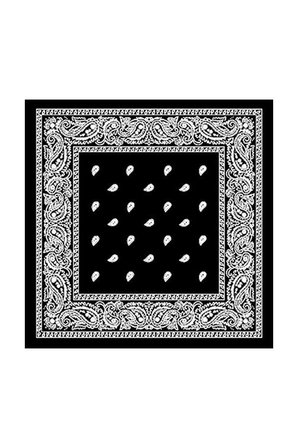 Bandana Jaune Rouge Noire Bleu Vert Rose Hommes Femmes Coton Unisexe Foulard Large Bandeau Accessoire Mode Équitation Motocyc