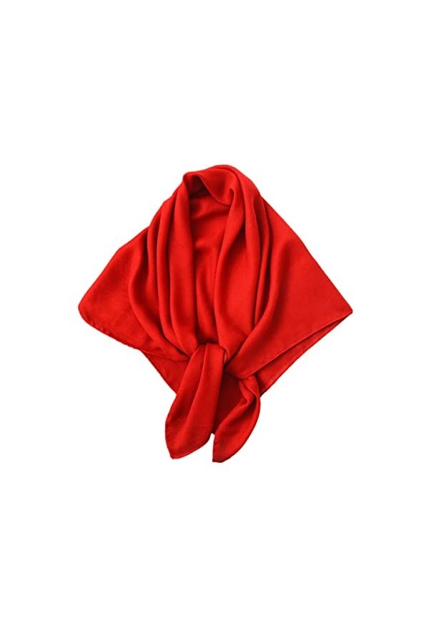 Yizelli 35 x 35 Pouces écharpe Carrée Couleur Unie Neckerchief 90cm Cheveux Tête Foulard pour Femmes Filles Noir 