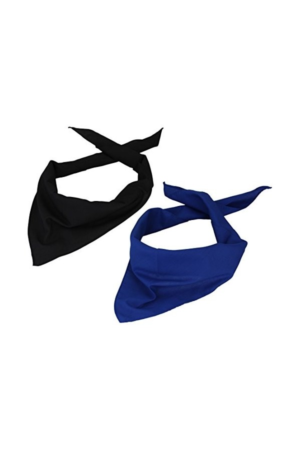 Alex Flittner Designs Lot de 2 Foulard Triangle en noir/rouge