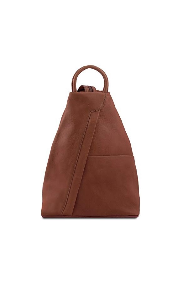 TUSCANY LEATHER Shanghai Sac à dos en cuir souple Cognac