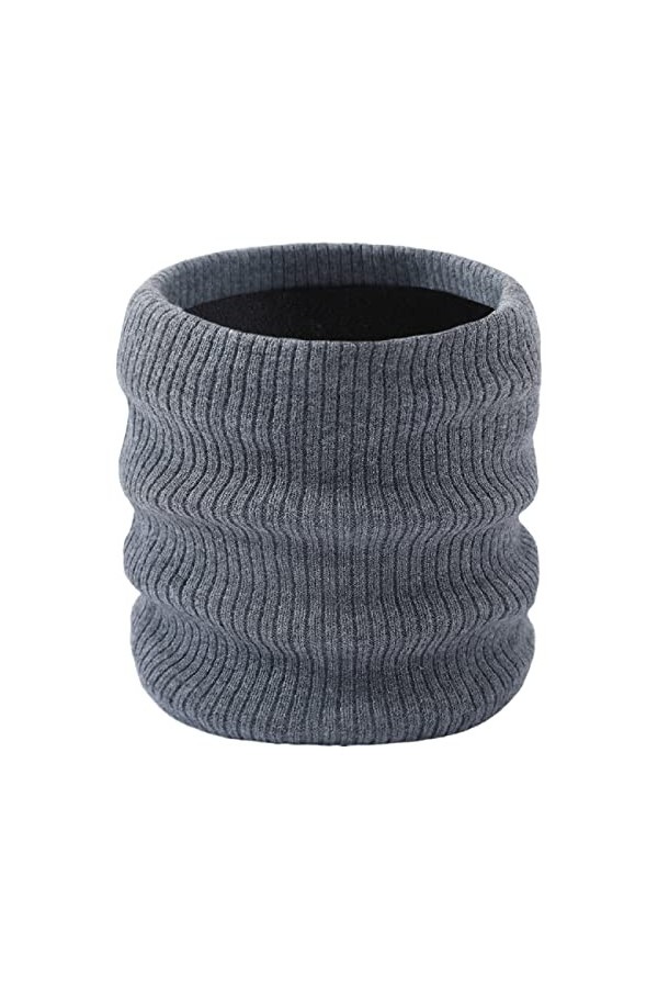 HYUET Cache Cou Tubulaire Tour de Cou Col Écharpe Tube Polaire Thermique Cache-Cou Tricoté Chauffant Foulard Écharpe Ronde Ép