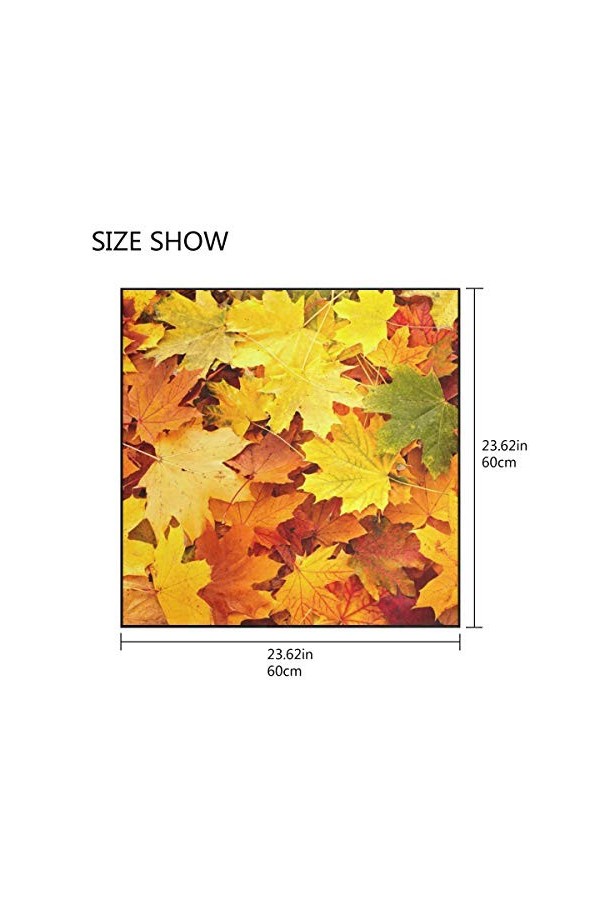 DEZIRO Foulard de Thanksgiving Automne Feuilles dérable pour femme Écharpe légère douce Idée cadeau 60 x 60 cm
