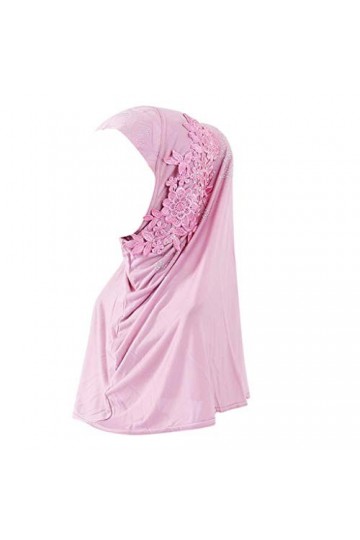 ITISME Mode Musulmane, Vetement Hijab Mode Hijab ÉCharpe À Double Boucle Sur Foulard En CrêPe ÉCharpe Pratique Femme VoiléE