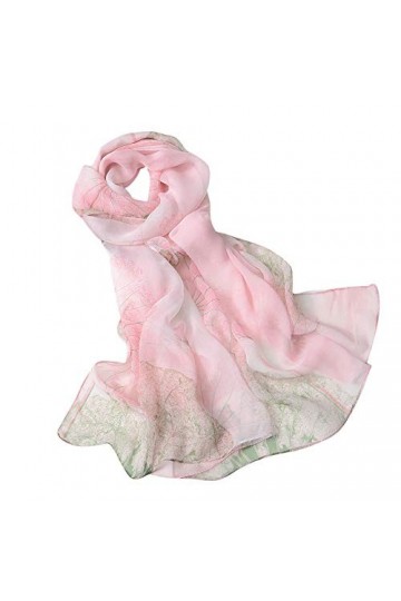 BaoDan Écharpe Foulard Femme Hiver Doux Châle Wrap Gland Fleur&nbsp;Imprimé Foulard Femme Chaud Léger Elégant Cadeaux de noël Fash