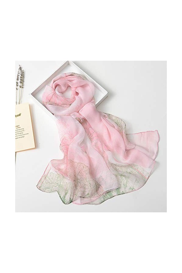 BaoDan Écharpe Foulard Femme Hiver Doux Châle Wrap Gland Fleur&nbsp;Imprimé Foulard Femme Chaud Léger Elégant Cadeaux de noël Fash