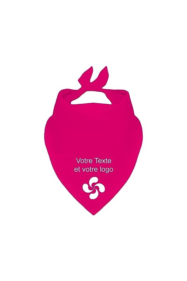 YONACREA - Foulard/Bandana - Special Féria - Personnalisable avec votre texte et Logo - Taille Enfant - ROUGE