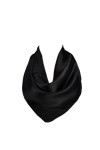 ROICHIC Foulard Carré Uni en Satin Elégant Chic OL Classique Multicolore 57x57CM,S,Noir0