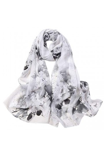 TianWlio Foulards Femme Silk Scarf Tissu Damassé Et Soie Style Ethnique ÉCharpe Gradiente Foulards En Soie En Soie éCharpe Im