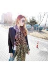 Aisoway Femmes Foulard Mode Classique Motif léopard écharpe dautomne dhiver Mousseline légère Longues Wraps Châle Echarpes 