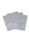 Lot de 3 bandanas paisley - Foulard coton motif cachemire vendu par 3 - Bleu Marine - taille unique