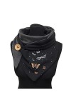 Écharpe Triangle Femme Hiver Chaud Écharpe Femme Chic Élégant Avec Bouton Foulards Personnalisée Imprimé Décontracté Pas Cher