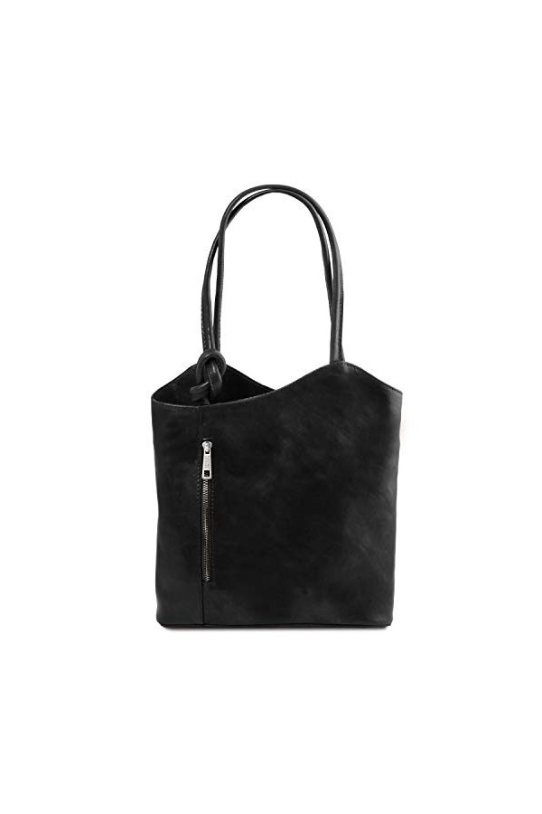 Tuscany Leather Patty Sac en Cuir Convertible en Sac à Dos Noir