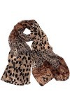 Écharpe à imprimé léopard pour femmes foulards en mousseline de soie légers printemps automne hiver guépard Wrap châle écharp
