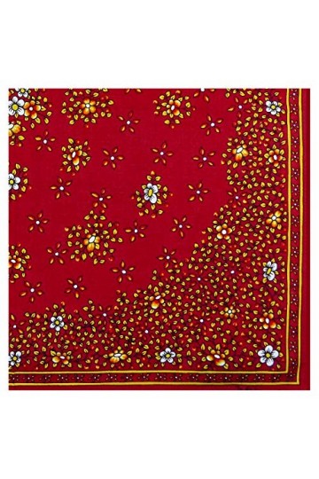 Valdrôme Foulard coton 100% motif Provençal Farandole 40x40 cm
