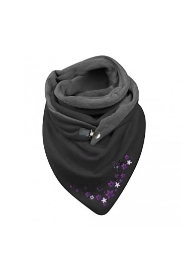 Générique éCharpe Triangle Femme Hiver Chaud Personnalisée avec Boutons éCharpe Femme Motif Chat Écharpe Femme Chic Élégant é