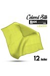 Magic Silk Foulard en Soie 100% Soie 30 x 30 cm Citron