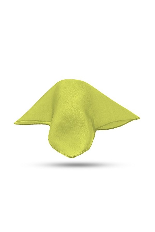 Magic Silk Foulard en Soie 100% Soie 30 x 30 cm Citron