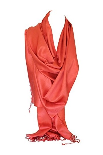 Bullahshah Double soie ressentir réversible Wrap Vibrant foulard étole châle Hijab tête foulards Orange 