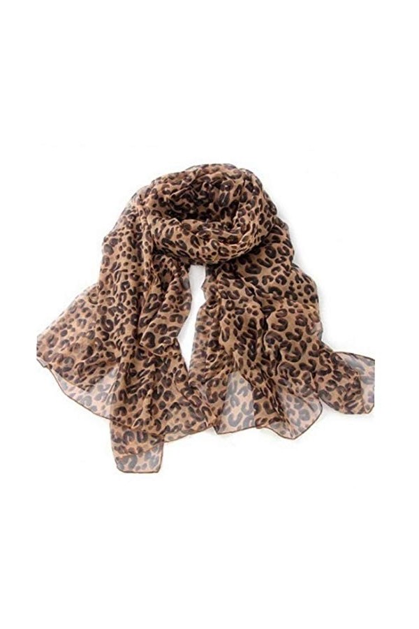 Écharpe Pour Femmes Légère Motif Léopard Animal Écharpe Automne Hiver Foulards Châle Wraps