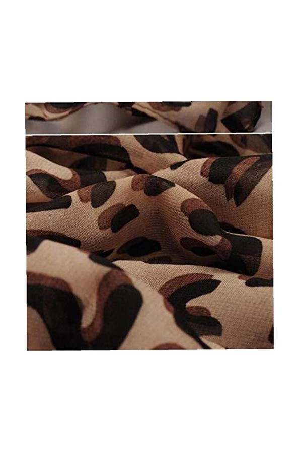 Écharpe Pour Femmes Légère Motif Léopard Animal Écharpe Automne Hiver Foulards Châle Wraps