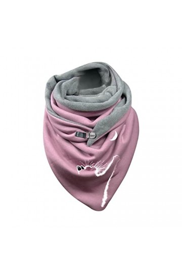 Feiboyy Châles chauds pour femmes Écharpe imprimée Écharpe dhiver Gilet de cou Foulard rétro Écharpe pour femmes