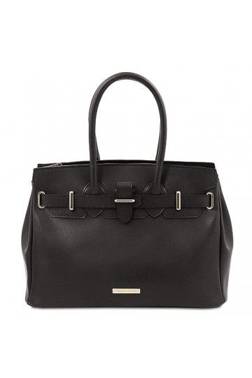 Tuscany Leather TLBag Sac à Main en Cuir Noir