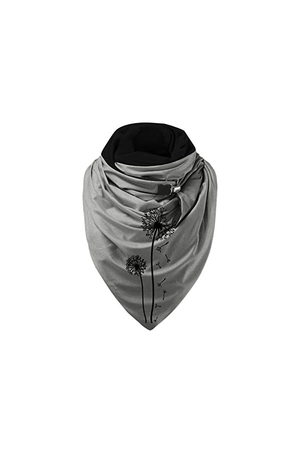 Feiboyy Châles chauds pour femmes Écharpe imprimée Écharpe dhiver Gilet de cou Foulard rétro Écharpe pour femmes