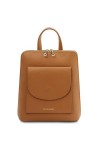Tuscany Leather TLBag Petite Sac à Dos en Cuir pour Femme Cognac