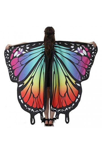 YANFJHV Femmes Papillon Foulard Femmes Accessoires de Costume Festive Dames, j, taille unique