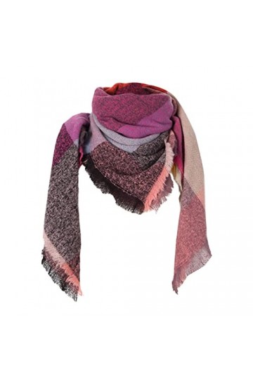 Foulard Femme Hiver Foulards Écharpe Chaude Femmes Automne et Hiver Chaud Couleur Unie Couleur Assortie Simple Mode Écharpe F