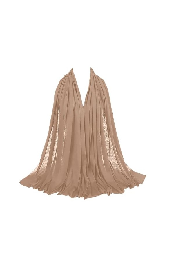 rtdgcv Écharpe Loop Femme Fine Mousseline de Soie Foulard Femme de Style Ethnique Solide Foulard Multi-usage Écharpe Écharpe 