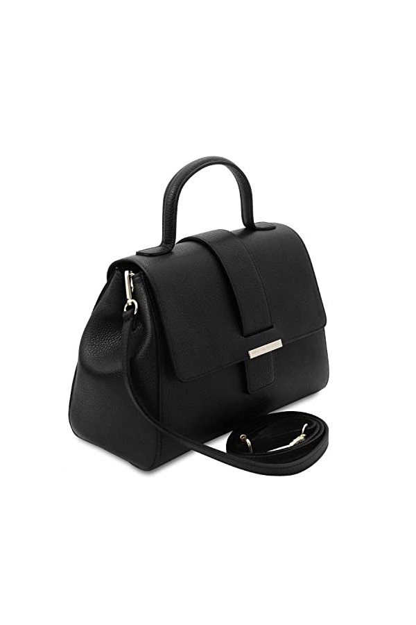 Tuscany Leather TLBag Sac à Main en Cuir Noir