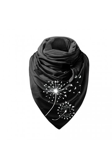 UnoSheng Foulard Femme Soie Rouge Imprimé Mode Wrap Chaud Femmes Écharpes Bouton Décontracté Foulards Doux Châles, b, taille 