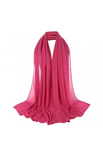 LZPCarra Foulards pour femme Couleur unie Foulard Perle Hijab Léger Mode Foulard Cheveux Microfibre Foulards Grand, Rose, tai