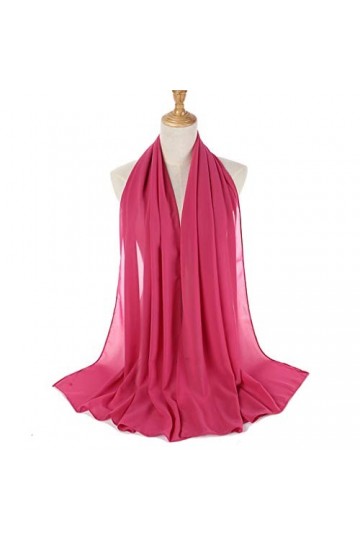 LZPCarra Foulards pour femme Couleur unie Foulard Perle Hijab Léger Mode Foulard Cheveux Microfibre Foulards Grand, Rose, tai