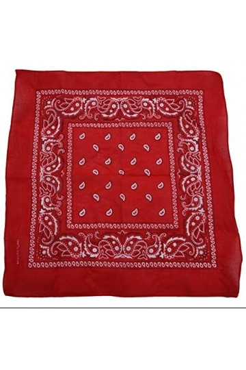 sunwes Set de 3 Bandanas et Femme 57 x 57 cm Noir+Rouge+Bleu