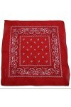 sunwes Set de 3 Bandanas et Femme 57 x 57 cm Noir+Rouge+Bleu