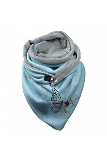 Générique Écharpe en coton pour femmes Motif cosy Coton Gilet de cou Écharpe dhiver vintage Foulard polyvalent pour femmes F
